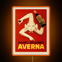 Load image into Gallery viewer, Bar Amaro Siciliano Averna Red Wine Italy Drink RGB neon sign orange