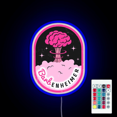 Barbenheimer RGB neon sign remote