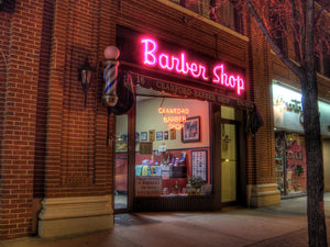 custom barber shop neon sign