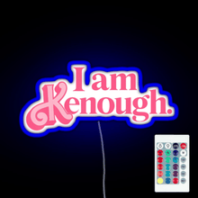 Load image into Gallery viewer, Barbie I am Kenough Pink Color RGB neon sign remote