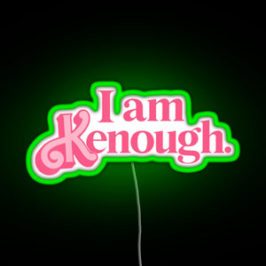 Barbie I am Kenough Pink Color RGB neon sign green