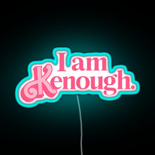 Load image into Gallery viewer, Barbie I am Kenough Pink Color RGB neon sign lightblue 