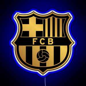 Barca Gold and Black RGB neon sign blue
