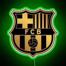 Load image into Gallery viewer, Barca Gold and Black RGB neon sign green
