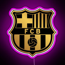 Load image into Gallery viewer, Barca Gold and Black RGB neon sign  pink