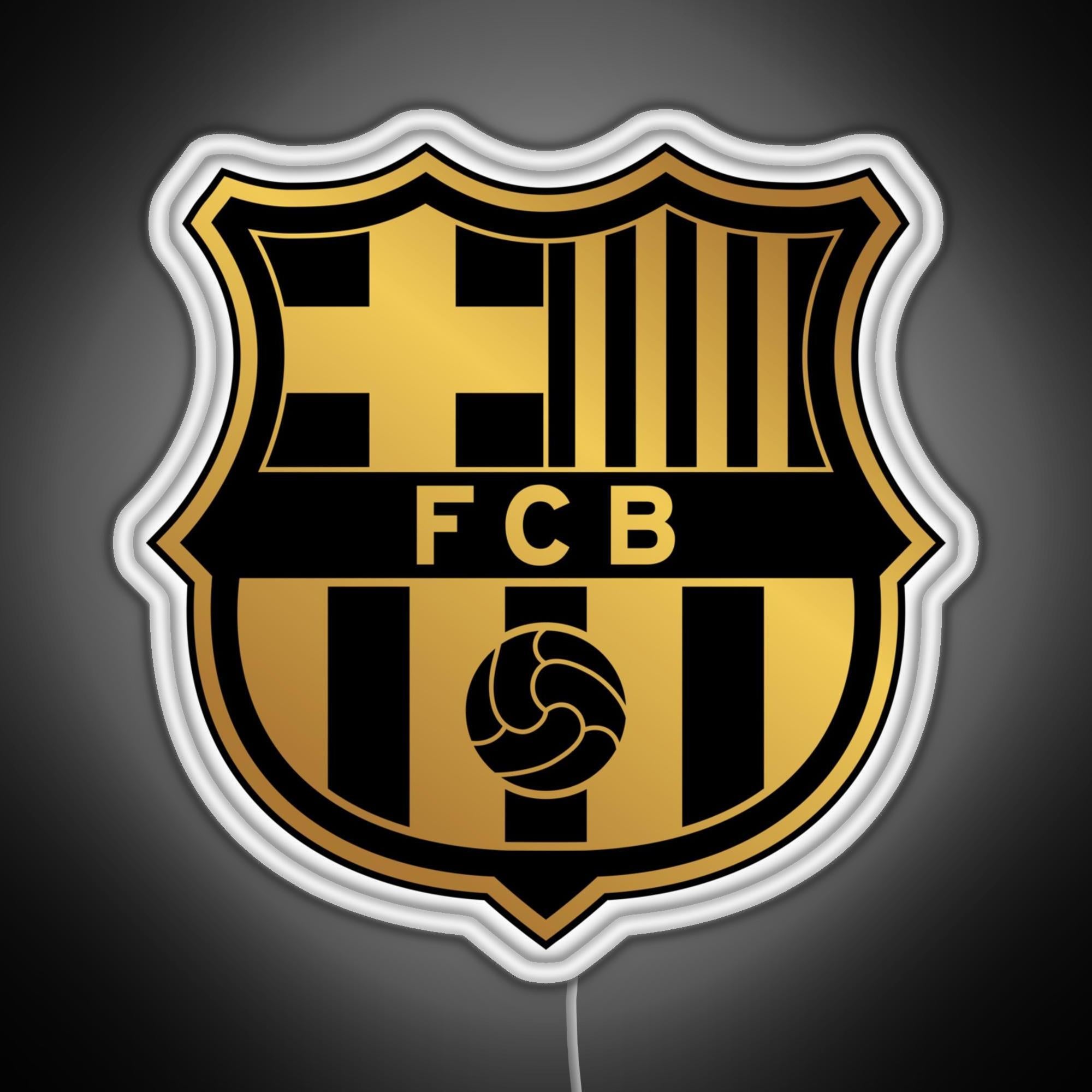 Berca Sign Barca Gold And Black Rgb Neon Sign – Neon Factory