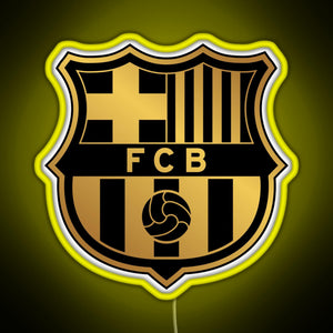 Barca Gold and Black RGB neon sign yellow