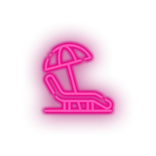 Load image into Gallery viewer, pink beach_chair led beach beach chair holiday lounger chair summer umbrella vacation neon factory
