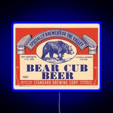 Load image into Gallery viewer, Bear Cub Beer RGB neon sign blue