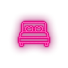 Load image into Gallery viewer, pink bed led bed bedroom love relationship romance sleep valentine day neon factory