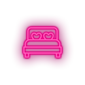 pink bed led bed bedroom love relationship romance sleep valentine day neon factory