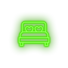 Load image into Gallery viewer, green bed led bed bedroom love relationship romance sleep valentine day neon factory