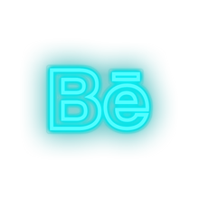 Load image into Gallery viewer, ice_blue behance social network brand logo led neon factory