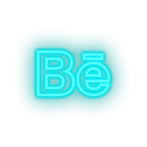 ice_blue behance social network brand logo led neon factory