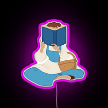 Load image into Gallery viewer, Belle Reading RGB neon sign  pink