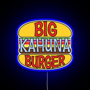 Big Kahuna Burger Tee RGB neon sign blue