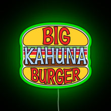 Load image into Gallery viewer, Big Kahuna Burger Tee RGB neon sign green