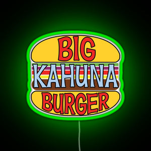 Big Kahuna Burger Tee RGB neon sign green