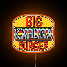 Load image into Gallery viewer, Big Kahuna Burger Tee RGB neon sign orange