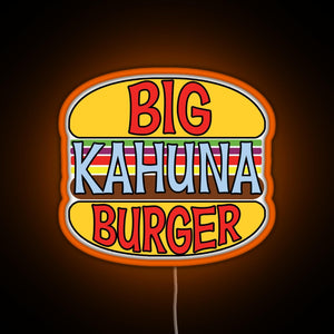Big Kahuna Burger Tee RGB neon sign orange