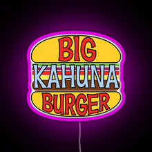 Load image into Gallery viewer, Big Kahuna Burger Tee RGB neon sign  pink