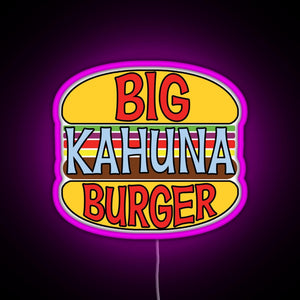 Big Kahuna Burger Tee RGB neon sign  pink