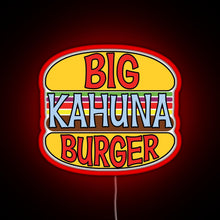 Load image into Gallery viewer, Big Kahuna Burger Tee RGB neon sign red