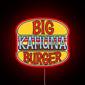 Big Kahuna Burger Tee RGB neon sign red