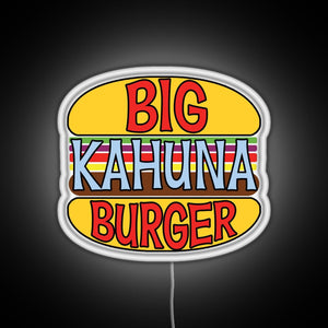 Big Kahuna Burger Tee RGB neon sign white 