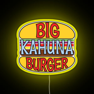 Big Kahuna Burger Tee RGB neon sign yellow
