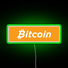 Load image into Gallery viewer, Bitcoin Box Logo RGB neon sign green