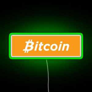 Bitcoin Box Logo RGB neon sign green