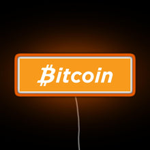 Load image into Gallery viewer, Bitcoin Box Logo RGB neon sign orange