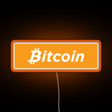 Bitcoin Box Logo RGB neon sign orange