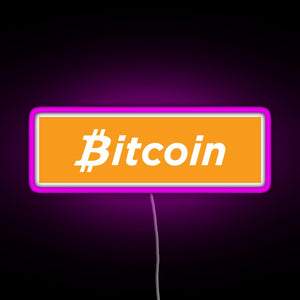 Bitcoin Box Logo RGB neon sign  pink