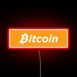 Bitcoin Box Logo RGB neon sign red