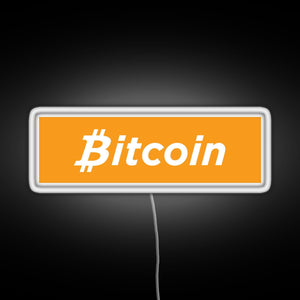 Bitcoin Box Logo RGB neon sign white 