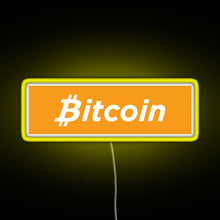 Load image into Gallery viewer, Bitcoin Box Logo RGB neon sign yellow
