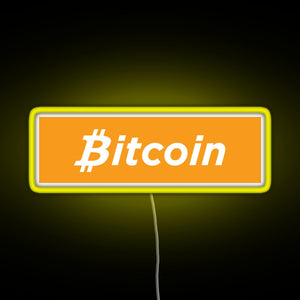 Bitcoin Box Logo RGB neon sign yellow