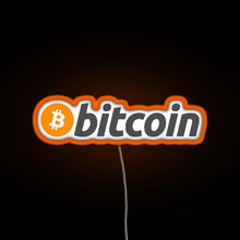 Load image into Gallery viewer, Bitcoin Crypto Currency Traders RGB neon sign orange
