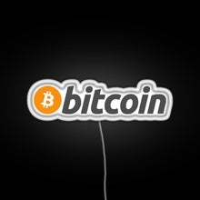 Load image into Gallery viewer, Bitcoin Crypto Currency Traders RGB neon sign white 