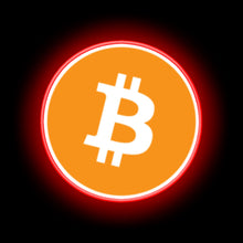 Load image into Gallery viewer, Bitcoin lamp sign