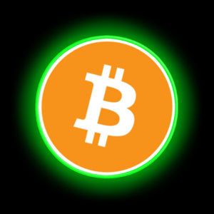 Bitcoin neon wall sign