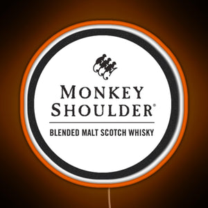 Blended Malt Monkey Shoulder Scotch RGB neon sign orange