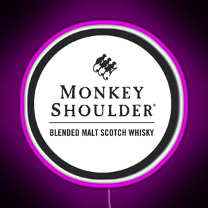 Blended Malt Monkey Shoulder Scotch RGB neon sign  pink