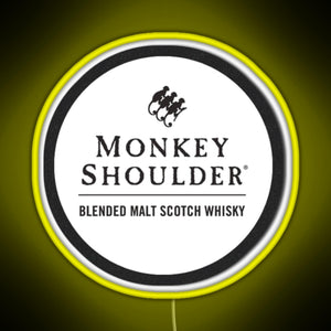 Blended Malt Monkey Shoulder Scotch RGB neon sign yellow