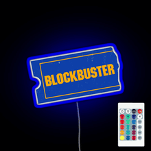 Load image into Gallery viewer, Blockbuster Video Logo RGB neon sign remote