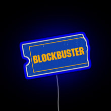 Load image into Gallery viewer, Blockbuster Video Logo RGB neon sign blue