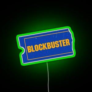 Blockbuster Video Logo RGB neon sign green