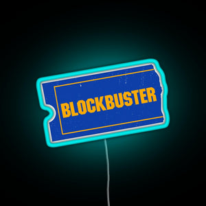 Blockbuster Video Logo RGB neon sign lightblue 